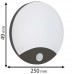 Φωτιστικό Απλίκα LED 15W 230V 1200lm 4000K Μαύρη IP44 με Ανιχνευτή Κίνησης 99DS214/BL